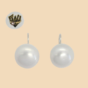 (2-3424) 925 Sterling Silver - Pearl Earrings. - Fantasy World Jewelry