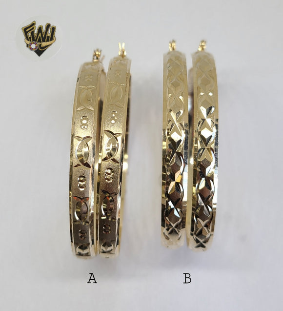 (1-2731-D2) Gold Laminate Hoops - BGO - Fantasy World Jewelry