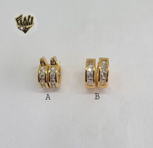 (1-2933) Gold Laminate Hoops - BGO - Fantasy World Jewelry