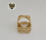 (1-3035) Gold Laminate- Ring with Design - BGF - Fantasy World Jewelry