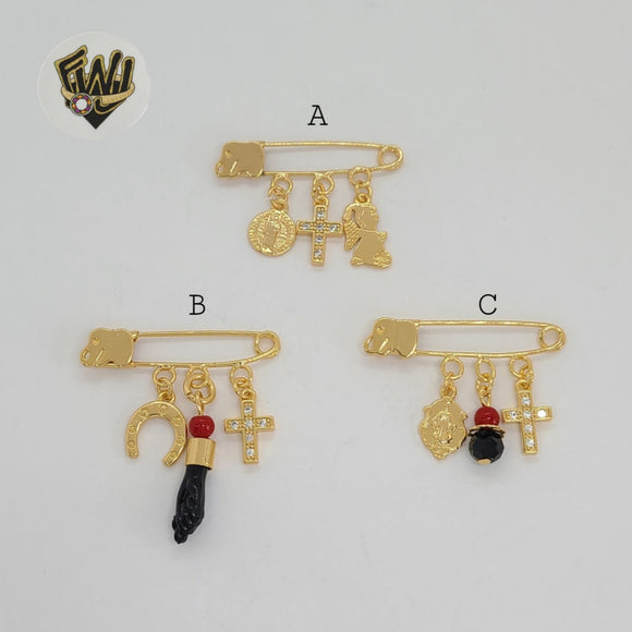 (1-2463-1) Laminado Oro - Colgantes Pin - BGO
