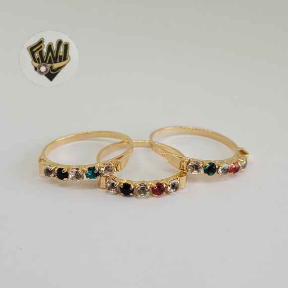 (1-3001-2) Gold Laminate - Crystals Band Ring - BGO - Fantasy World Jewelry