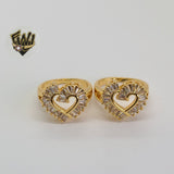 (1-3129-1) Gold Laminate -Heart CZ Ring - BGO - Fantasy World Jewelry