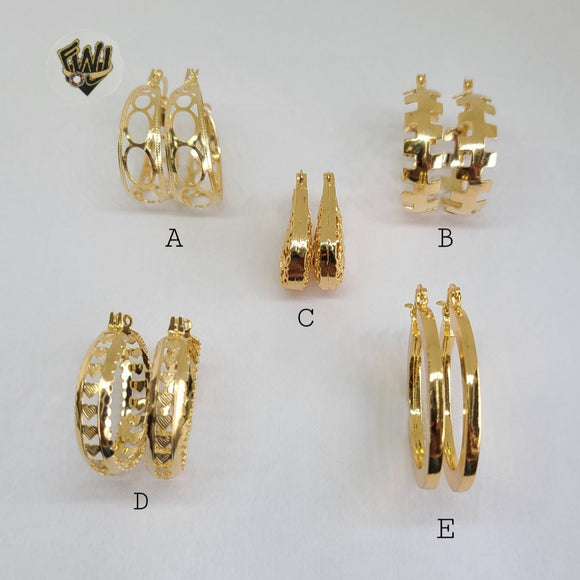 (1-2706-A) Gold Laminate Hoops - BGO - Fantasy World Jewelry