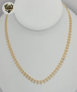 (1-6459) Gold Laminate - Heart Link Necklace - BGF