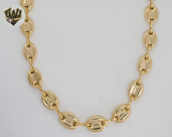 (1-1990) Gold Laminate - 12mm Hollow Puff Link Chain - BGF