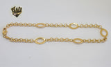 (1-0207) Gold Laminate - 4.5mm Rolo Link Anklet- 10" - BGF - Fantasy World Jewelry