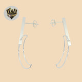 (2-3348) 925 Sterling Silver - Moon Long Earrings. - Fantasy World Jewelry