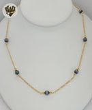 (1-3902-H) Gold Laminate - 6mm Beads Necklace - BGF