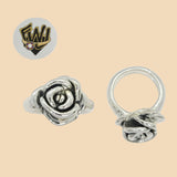 (2-5065) 925 Sterling Silver - Rose Ring - Fantasy World Jewelry