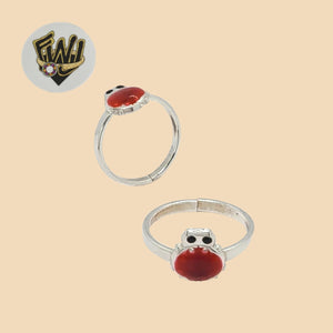 (2-5295-B) 925 Sterling Silver - Ladybug Toe Ring - Fantasy World Jewelry