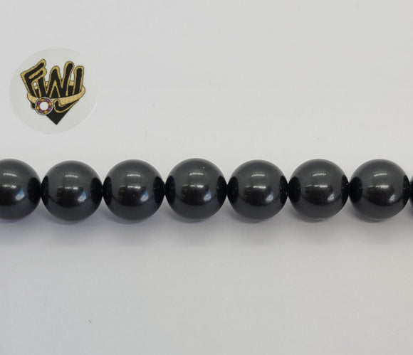 (MBEAD-53) 10mm Black Pearls - Round - Fantasy World Jewelry