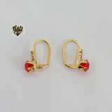 (1-1167) Gold Laminate Earrings - BGO - Fantasy World Jewelry