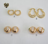(1-2631) Gold Laminate Hoops - BGO - Fantasy World Jewelry