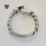 (4-4121) Stainless Steel - 17mm Plate Link Bracelet - 8.5" - Fantasy World Jewelry