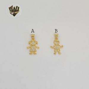 (1-2108) Gold Laminate - Zircon Kids Pendants - BGO