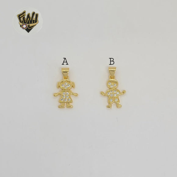 (1-2108) Gold Laminate - Zircon Kids Pendants - BGO