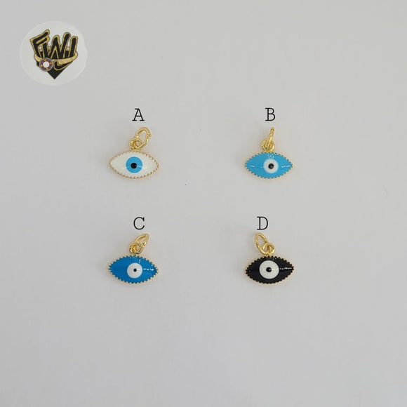 (1-2109) Gold Laminate - Eye Pendants - BGO