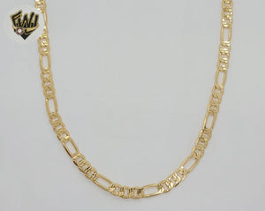 (1-1976) Gold Laminate - 6mm Alternative Figaro Link Chain - BGF