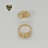 (1-3027) Gold Laminate - CZ Band Ring - BGO - Fantasy World Jewelry