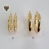(1-2902-1) Gold Laminate Hoops - BGF - Fantasy World Jewelry