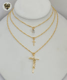 (1-6047) Gold Laminate - Charms Layering Necklace - BGF - Fantasy World Jewelry