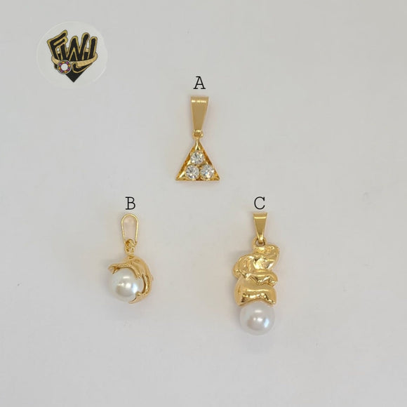 (1-2228) Gold Laminate - Small Pendants - BGO