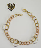 (1-0771) Gold Laminate - 6.5mm Open Link Bracelet - 7.5" - BGF - Fantasy World Jewelry