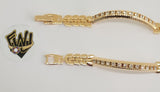 (1-0871) Gold Laminate - 5mm Alternative Bracelet - 7.5" - BGO - Fantasy World Jewelry