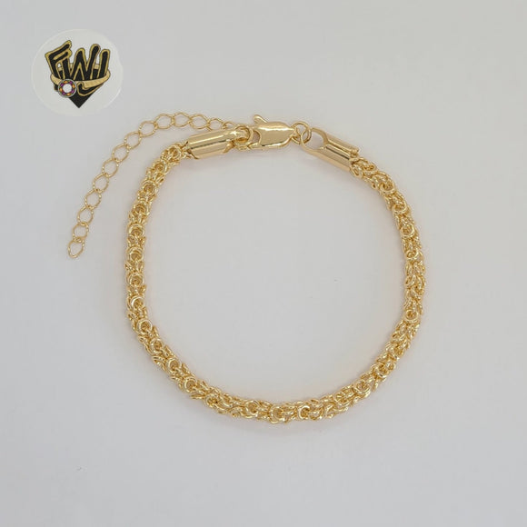 (1-0730) Gold Laminate - 4mm Alternative Link Bracelet - 7
