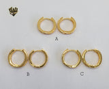 (1-2674-D) Gold Laminate Hoops - BGO - Fantasy World Jewelry
