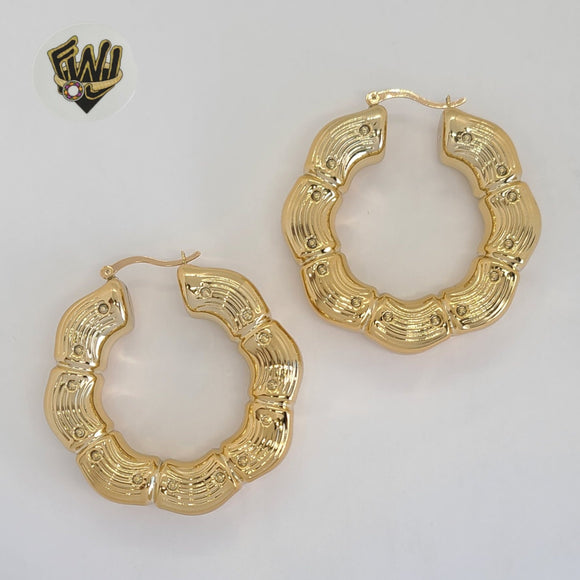 (1-2755-3) Gold Laminate - Chunky Hoops - BGO