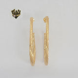 (1-2975) Gold Laminate - Twisted Half Hoops - BGF - Fantasy World Jewelry