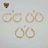 (1-2958) Gold Laminate - Hoops - BGF - Fantasy World Jewelry