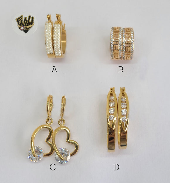 (1-2660) Gold Laminate Hoops - BGO - Fantasy World Jewelry