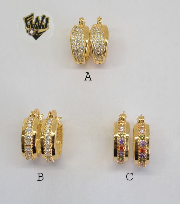 (1-2654 C-D) Gold Laminate Hoops - BGO - Fantasy World Jewelry