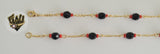 (1-0984) Gold Laminate -2mm Azabache Link Bracelet- 5.5",6" - BGF - Fantasy World Jewelry