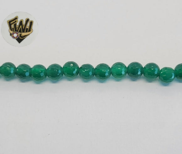 (MBEAD-287) 6mm Jade Faceted Beads - Fantasy World Jewelry