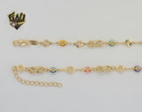 (1-1599) Gold Laminate - 5.5mm Infinity Stones Chain - 18" - BGF