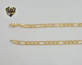 (1-1981) Gold Laminate - 5.5mm Figaro Link Chain - BGF