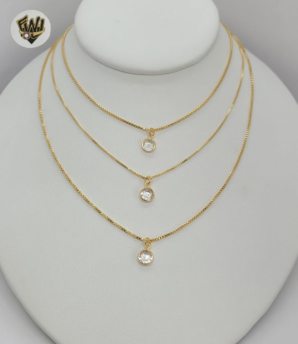 (1-6298) Gold Laminate - Layering Necklace - BGF - Fantasy World Jewelry