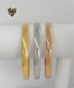 (1-4054) Gold Laminate - 12mm Three Tones Bangles - Set - BGO