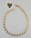 (1-60017) Gold Laminate - 5.5mm Open Men Link Bracelet - 8.5" - BGF - Fantasy World Jewelry