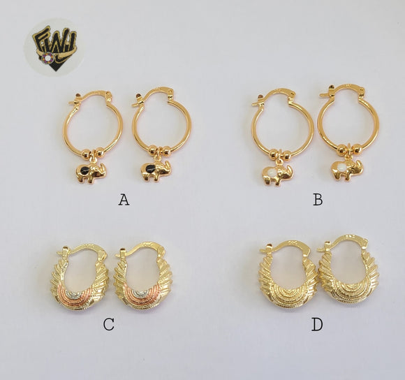 (1-2606 G-I) Gold Laminate Hoops - BGO - Fantasy World Jewelry