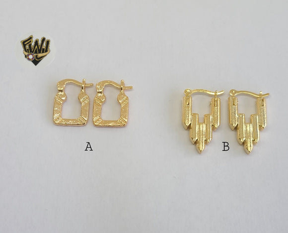 (1-2532) Gold Laminate Hoops - BGO - Fantasy World Jewelry