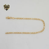 (1-0423-1) Laminado de oro - Brazalete Figucci de 4 mm - 7" - BGF