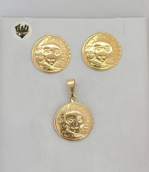 (1-6039) Gold Laminate - Moon & Sun Set - BGF - Fantasy World Jewelry