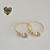 (1-3073-1) Gold Laminate - Adjustable CZ Ring - BGF - Fantasy World Jewelry