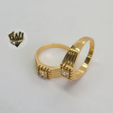 (1-3161) Gold Laminate -CZ Men Ring - BGO - Fantasy World Jewelry