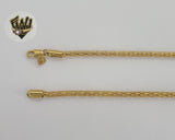 (1-1728) Gold Laminate - 3mm Round Mesh Link Chain - BGO